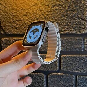 NEW[BAND] Waterproof Sport Silicone Ocean Strap for Apple Watch - Starlight